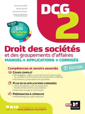 cover image of DCG 2 Droit des sociétés et autres groupements d'affaires